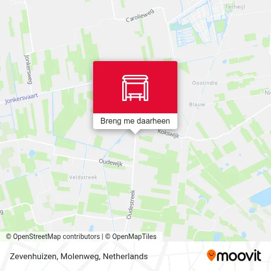 Zevenhuizen, Molenweg kaart