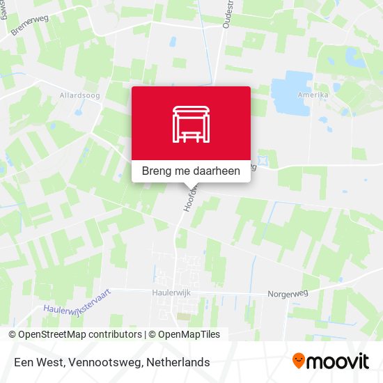 Een West, Vennootsweg kaart