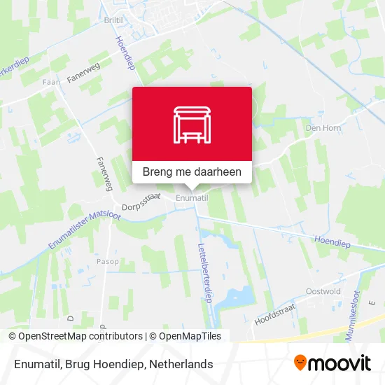 Enumatil, Brug Hoendiep kaart