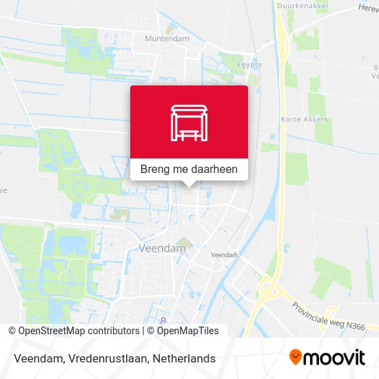 Veendam, Vredenrustlaan kaart