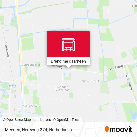 Meeden, Hereweg 274 kaart