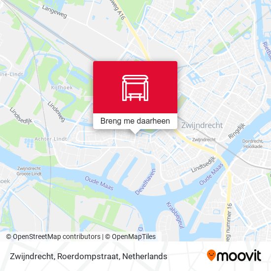 Zwijndrecht, Roerdompstraat kaart
