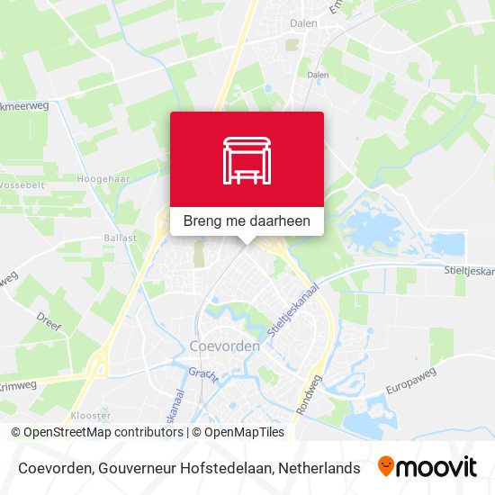 Coevorden, Gouverneur Hofstedelaan kaart