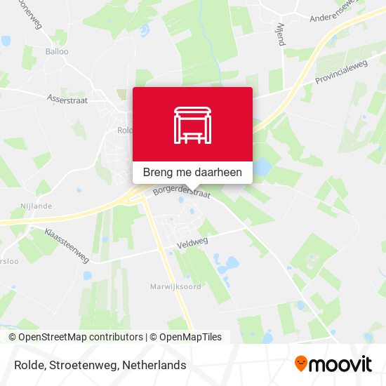 Rolde, Stroetenweg kaart