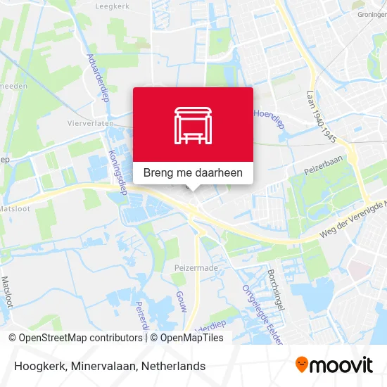 Hoogkerk, Minervalaan kaart