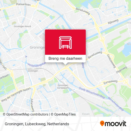 Groningen, Lubeckweg kaart