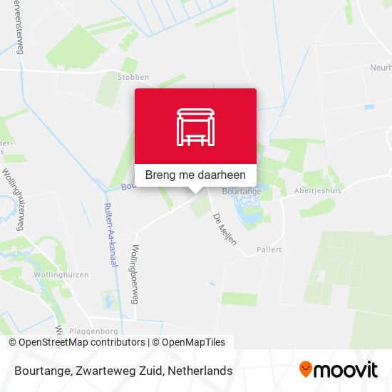 Bourtange, Zwarteweg Zuid kaart