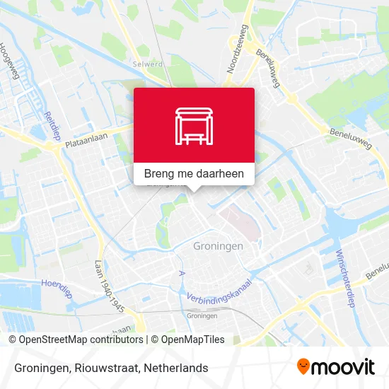 Groningen, Riouwstraat kaart