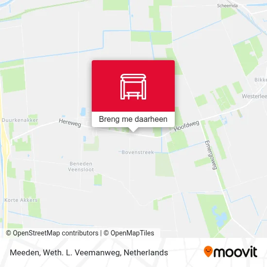 Meeden, Weth. L. Veemanweg kaart