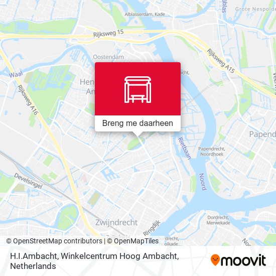 H.I.Ambacht, Winkelcentrum Hoog Ambacht kaart