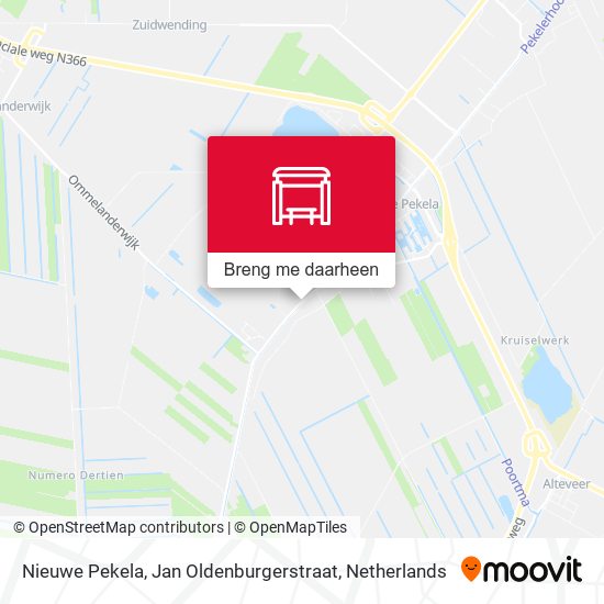 Nieuwe Pekela, Jan Oldenburgerstraat kaart