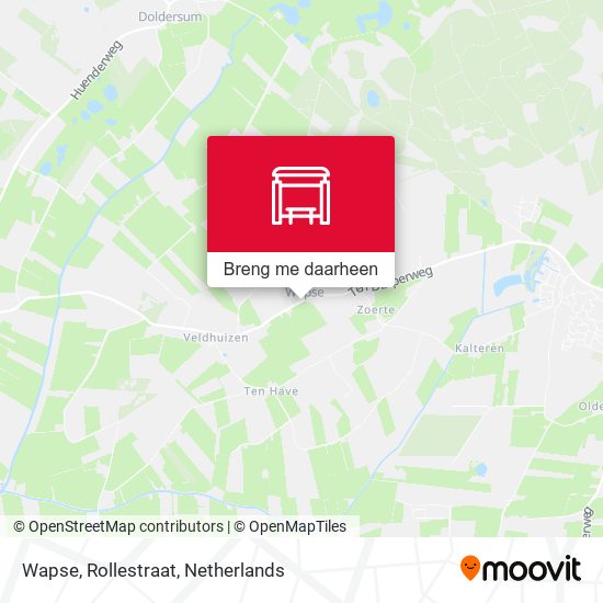 Wapse, Rollestraat kaart