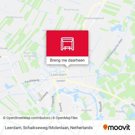 Leerdam, Schaikseweg/Molenlaan kaart