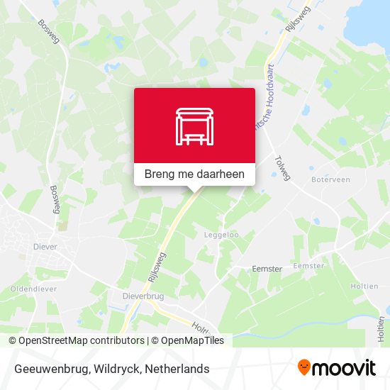 Geeuwenbrug, Wildryck kaart