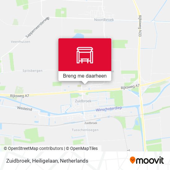 Zuidbroek, Heiligelaan kaart