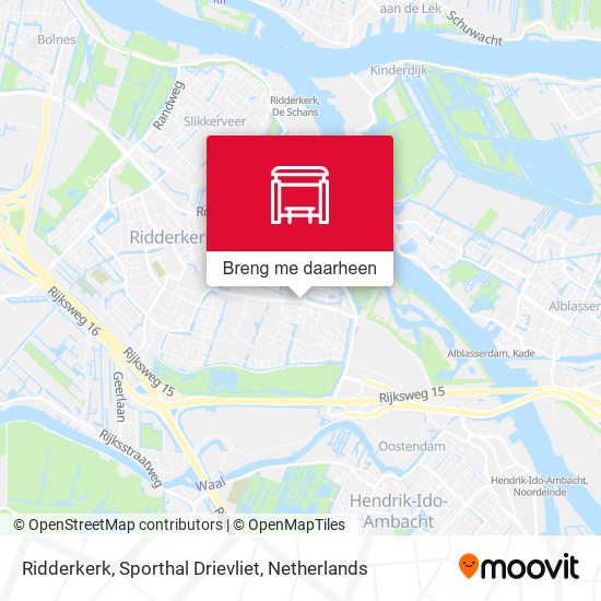 Ridderkerk, Sporthal Drievliet kaart