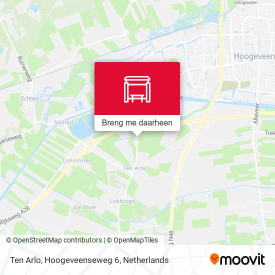 Ten Arlo, Hoogeveenseweg 6 kaart