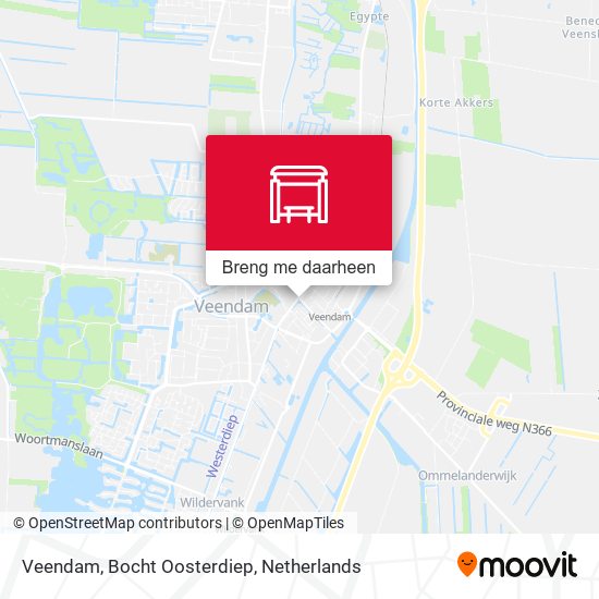 Veendam, Bocht Oosterdiep kaart