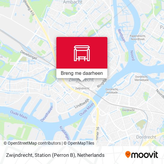 Zwijndrecht, Station (Perron B) kaart