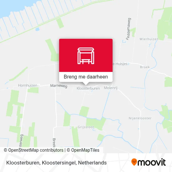 Kloosterburen, Kloostersingel kaart