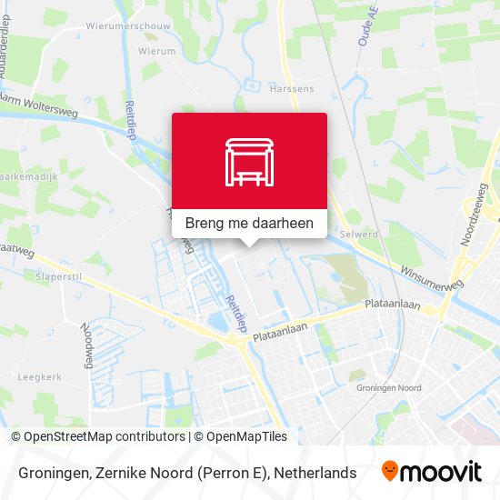 Groningen, Zernike Noord (Perron E) kaart