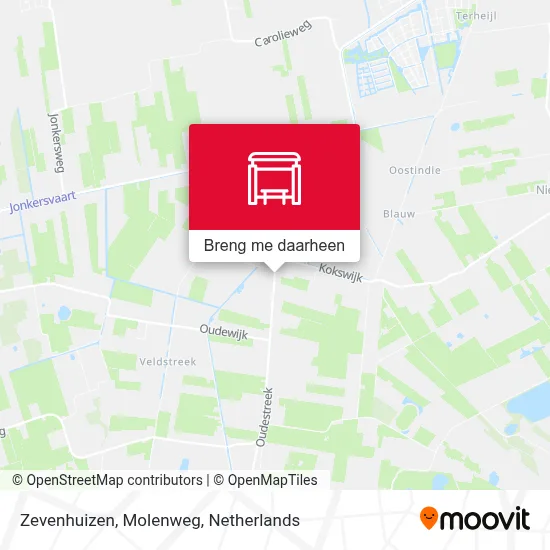 Zevenhuizen, Molenweg kaart