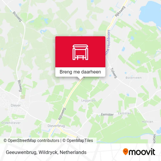 Geeuwenbrug, Wildryck kaart