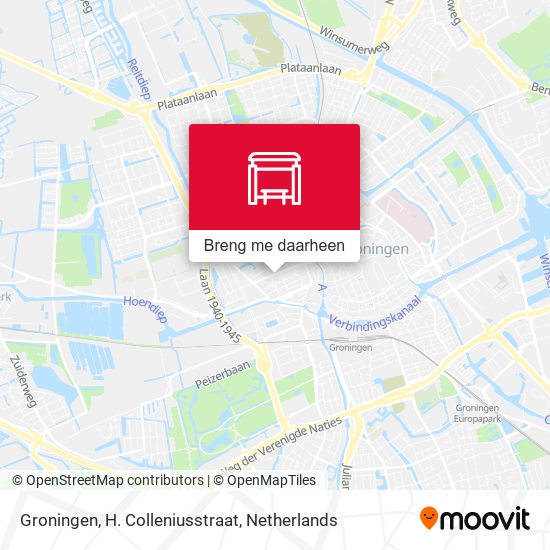 Groningen, H. Colleniusstraat kaart