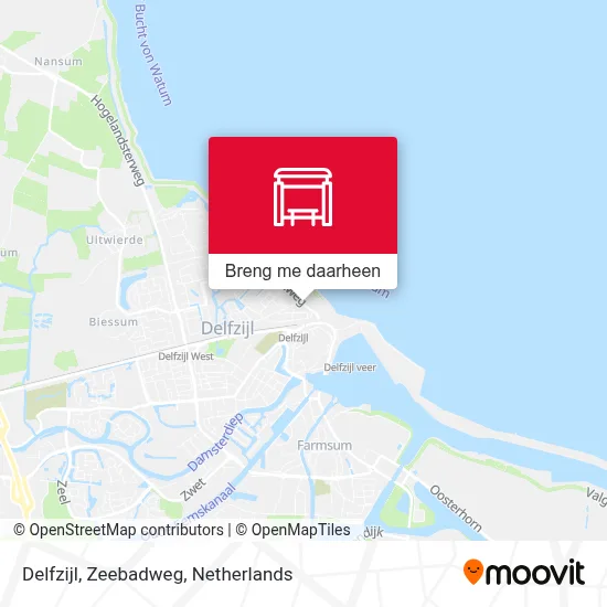 Delfzijl, Zeebadweg kaart