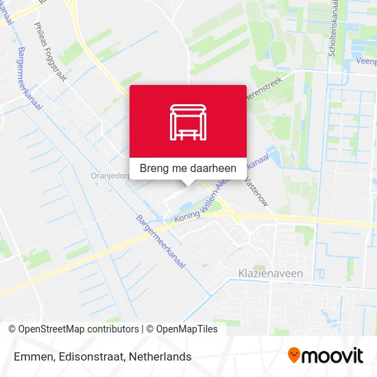 Emmen, Edisonstraat kaart