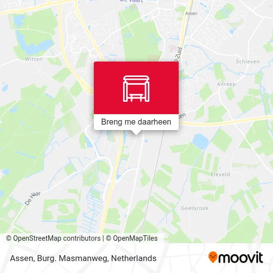 Assen, Burg. Masmanweg kaart
