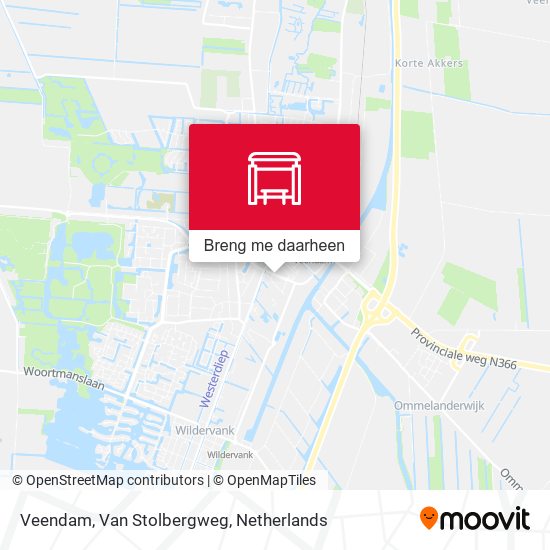 Veendam, Van Stolbergweg kaart