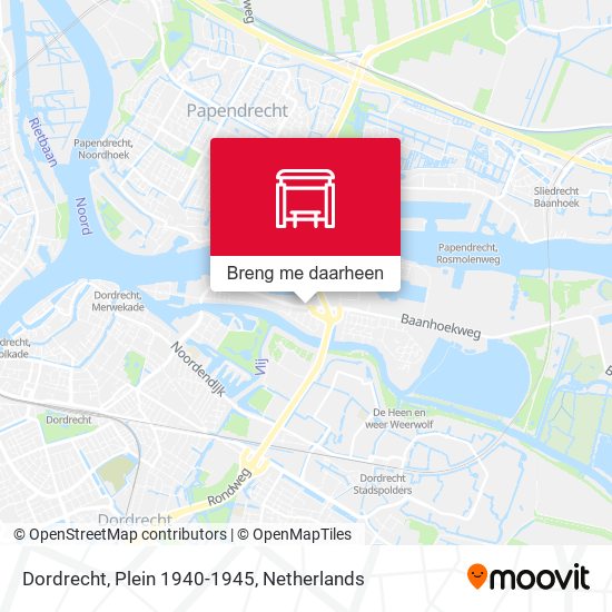 Dordrecht, Plein 1940-1945 kaart