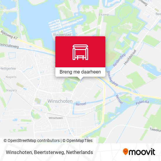 Winschoten, Beertsterweg kaart