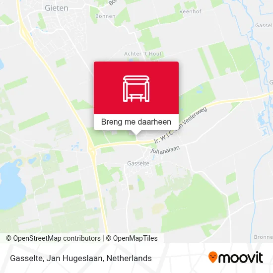 Gasselte, Jan Hugeslaan kaart