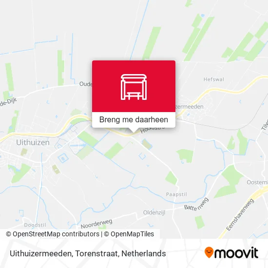 Uithuizermeeden, Torenstraat kaart