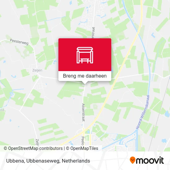 Ubbena, Ubbenaseweg kaart
