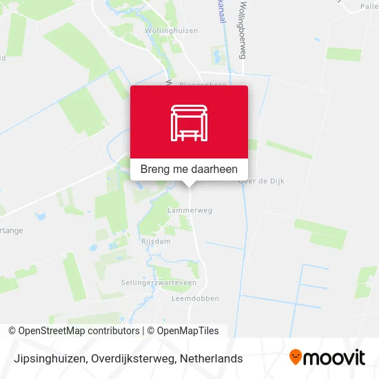 Jipsinghuizen, Overdijksterweg kaart