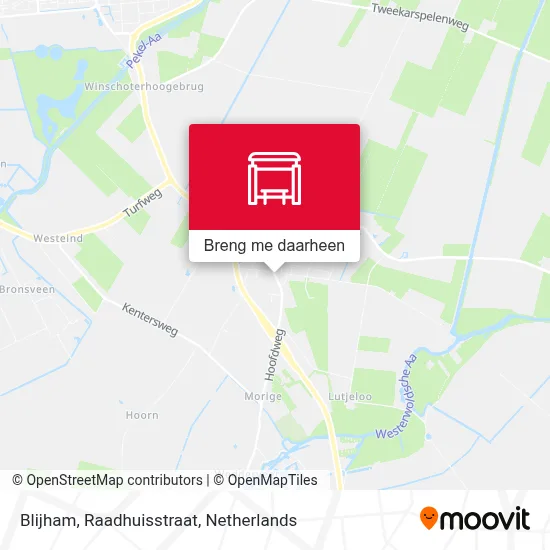 Blijham, Raadhuisstraat kaart