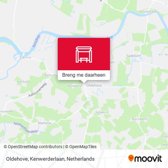 Oldehove, Kenwerderlaan kaart