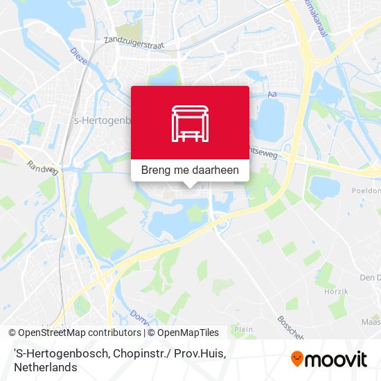 'S-Hertogenbosch, Chopinstr./ Prov.Huis kaart