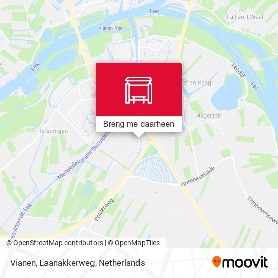 Vianen, Laanakkerweg kaart