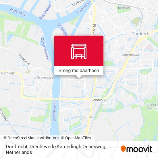 Dordrecht, Drechtwerk / Kamerlingh Onnesweg kaart