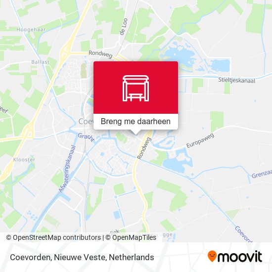 Coevorden, Nieuwe Veste kaart