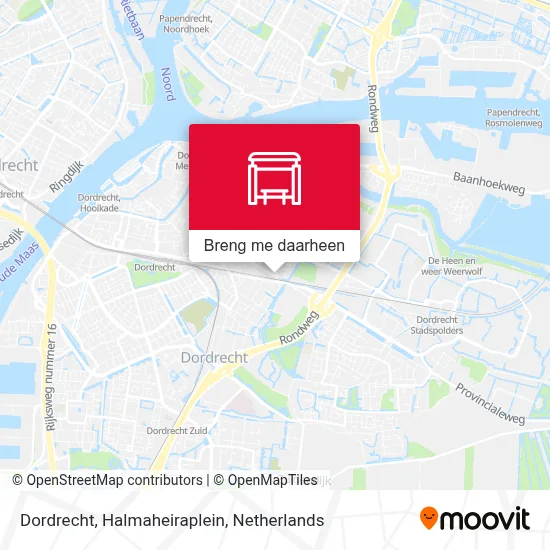 Dordrecht, Halmaheiraplein kaart