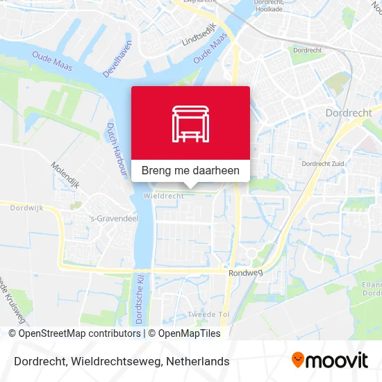 Dordrecht, Wieldrechtseweg kaart