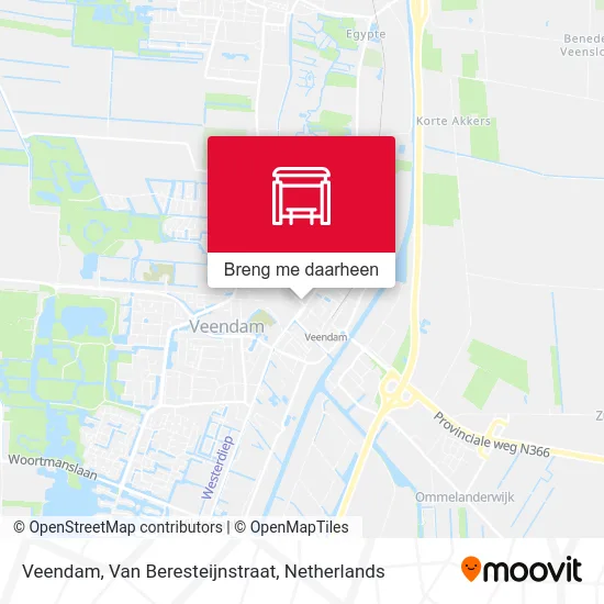 Veendam, Van Beresteijnstraat kaart
