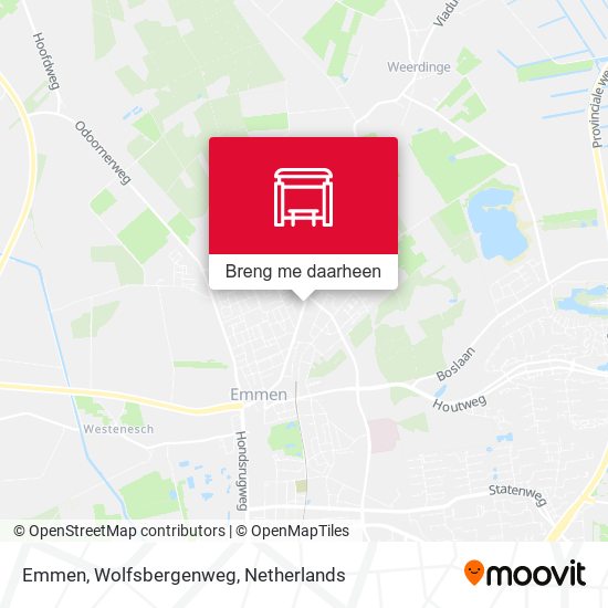 Emmen, Wolfsbergenweg kaart