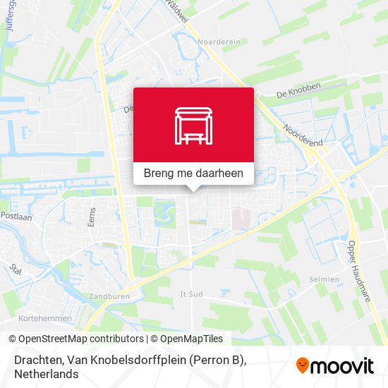 Drachten, Van Knobelsdorffplein (Perron B) kaart