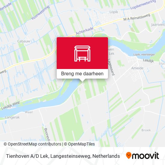 Tienhoven A / D Lek, Langesteinseweg kaart